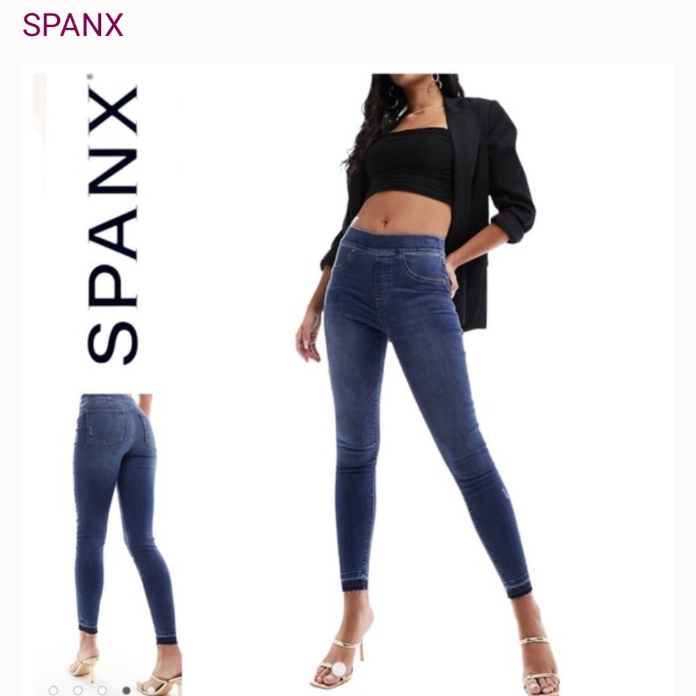 Spanx Distressed Skinny Jean- Medium Wash. NWT
